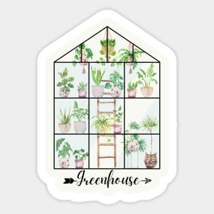 Greenhouse Watercolor Sticker